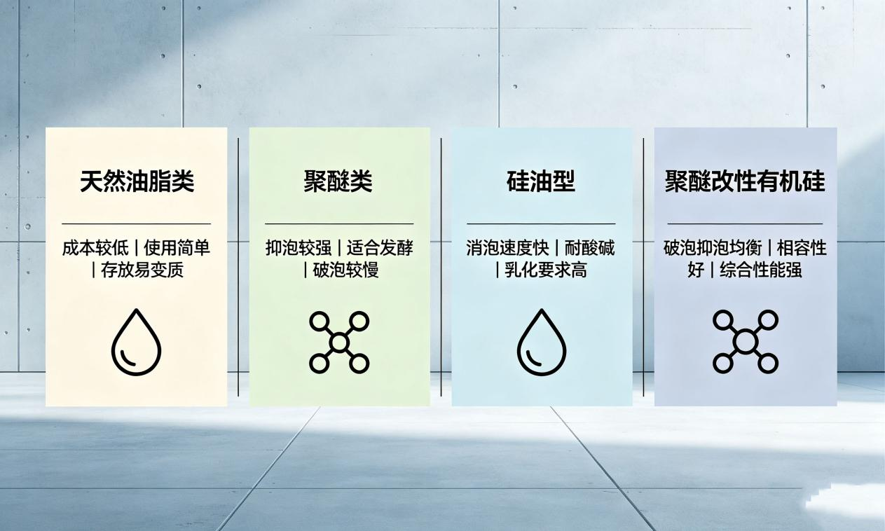 四类主流消泡剂对比