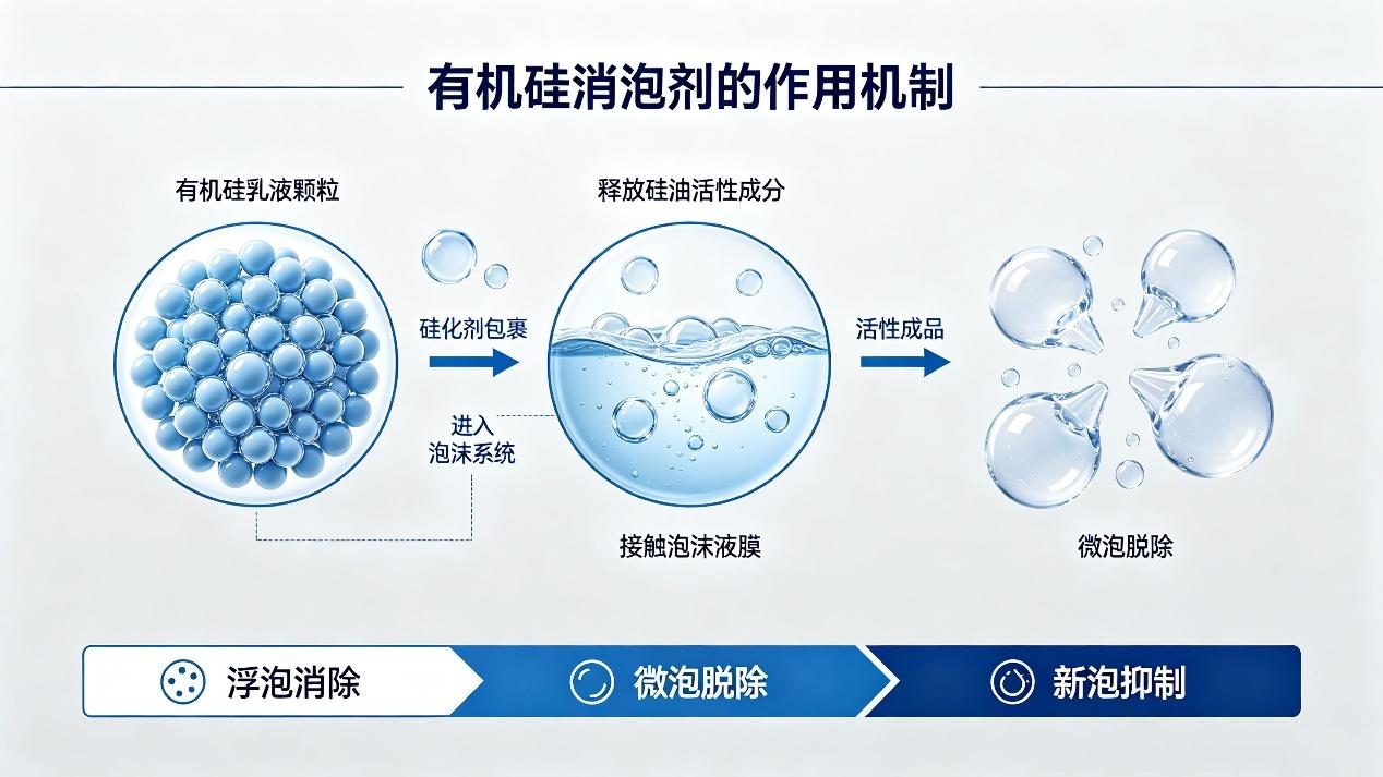 有机硅消泡剂的工作原理