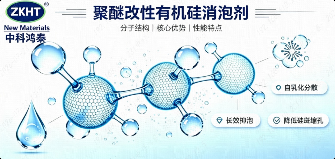 聚醚改性有机硅消泡剂的结构示意图