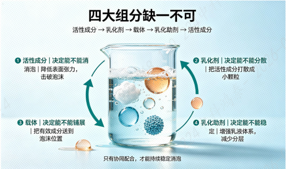 消泡剂四大组分缺一不可