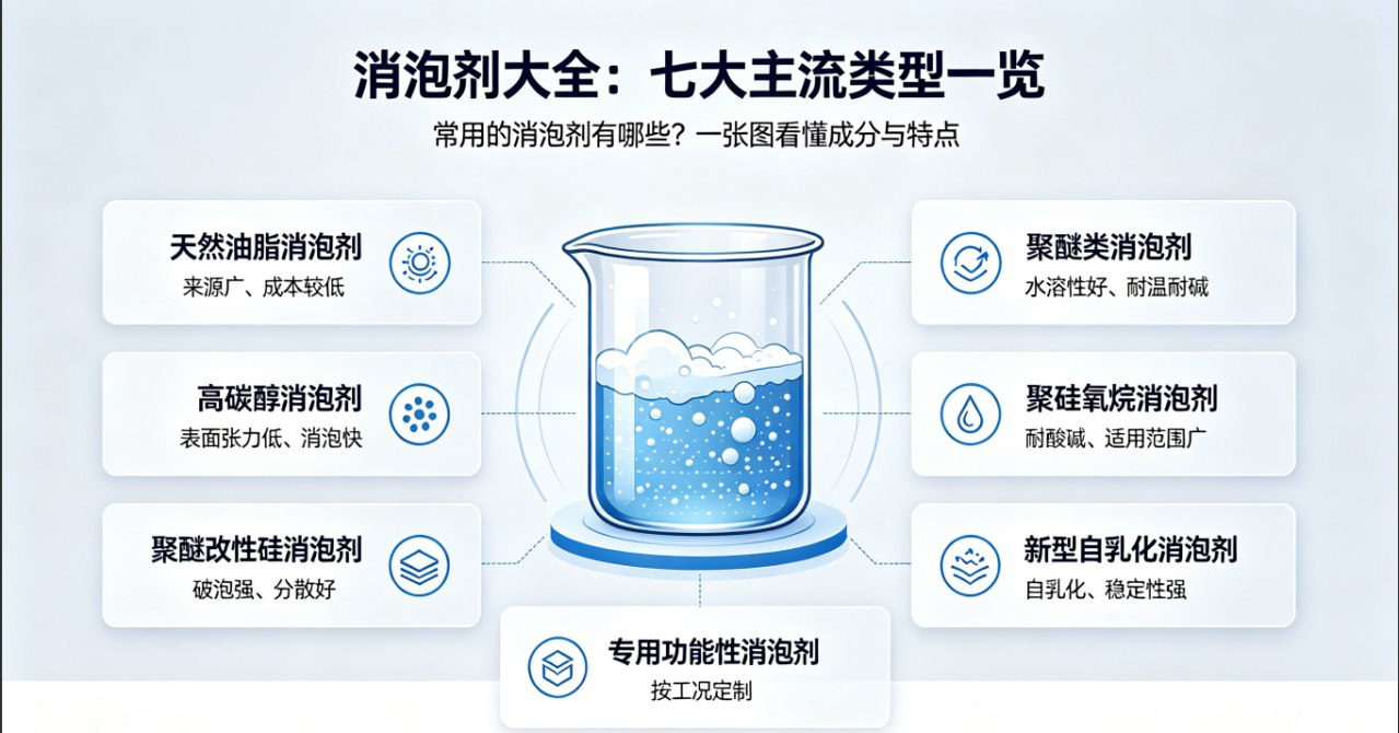 消泡剂七大主流类型一览图