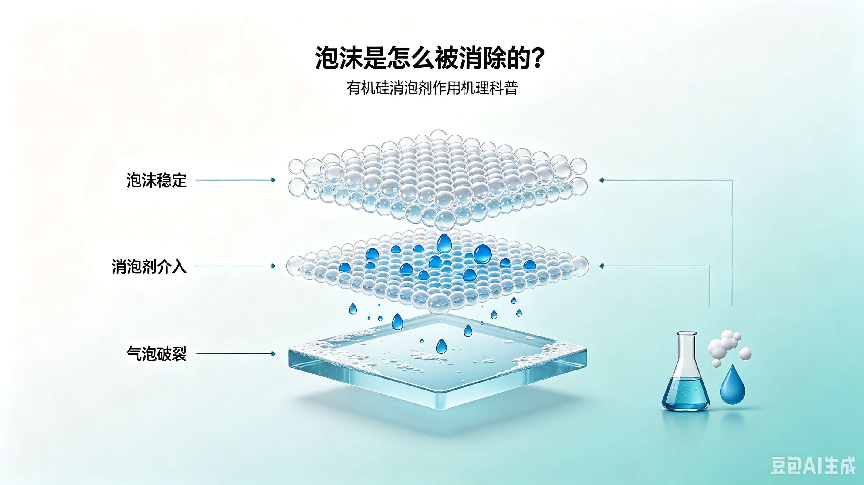 有机硅消泡剂消泡机理
