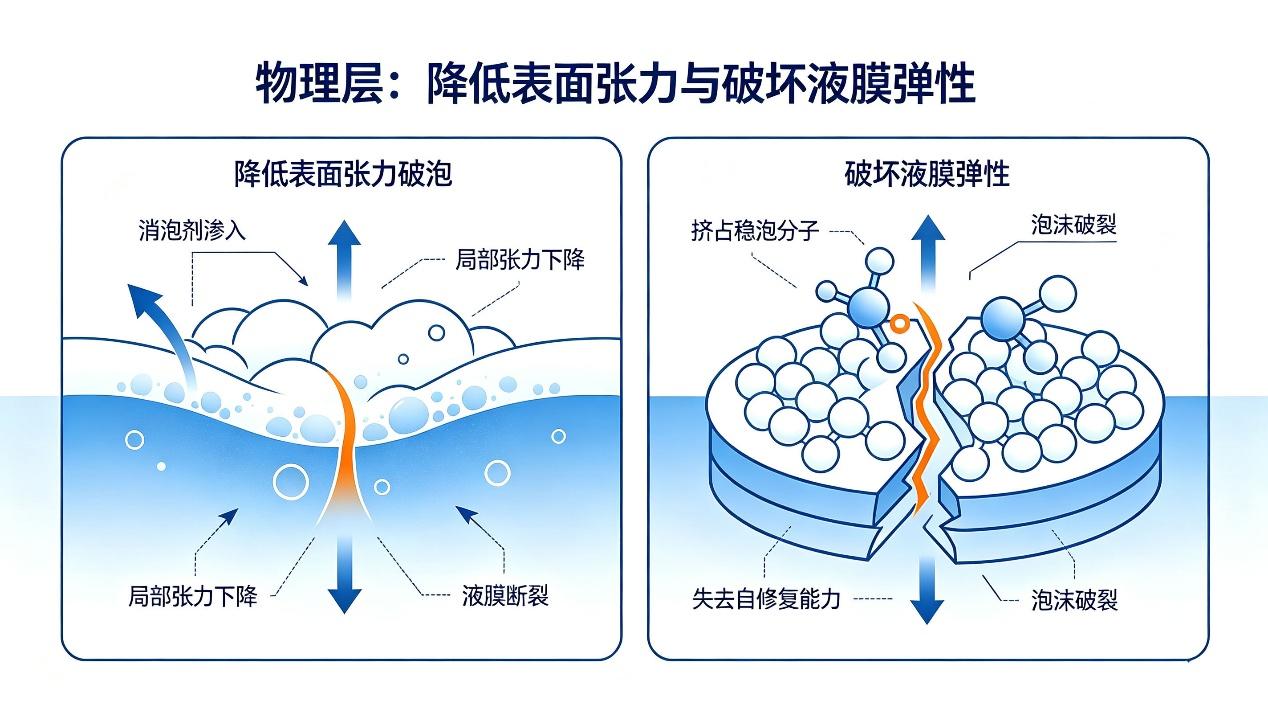 消泡剂的物理层面破泡