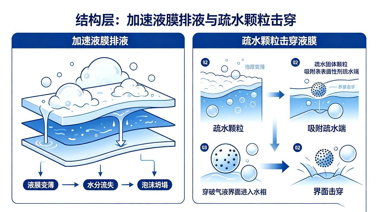 消泡剂的结构层面破泡