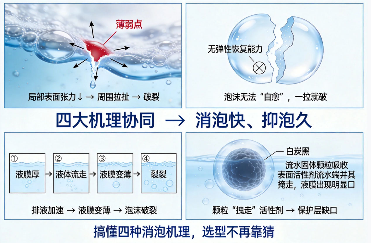 消泡剂四大核心机理
