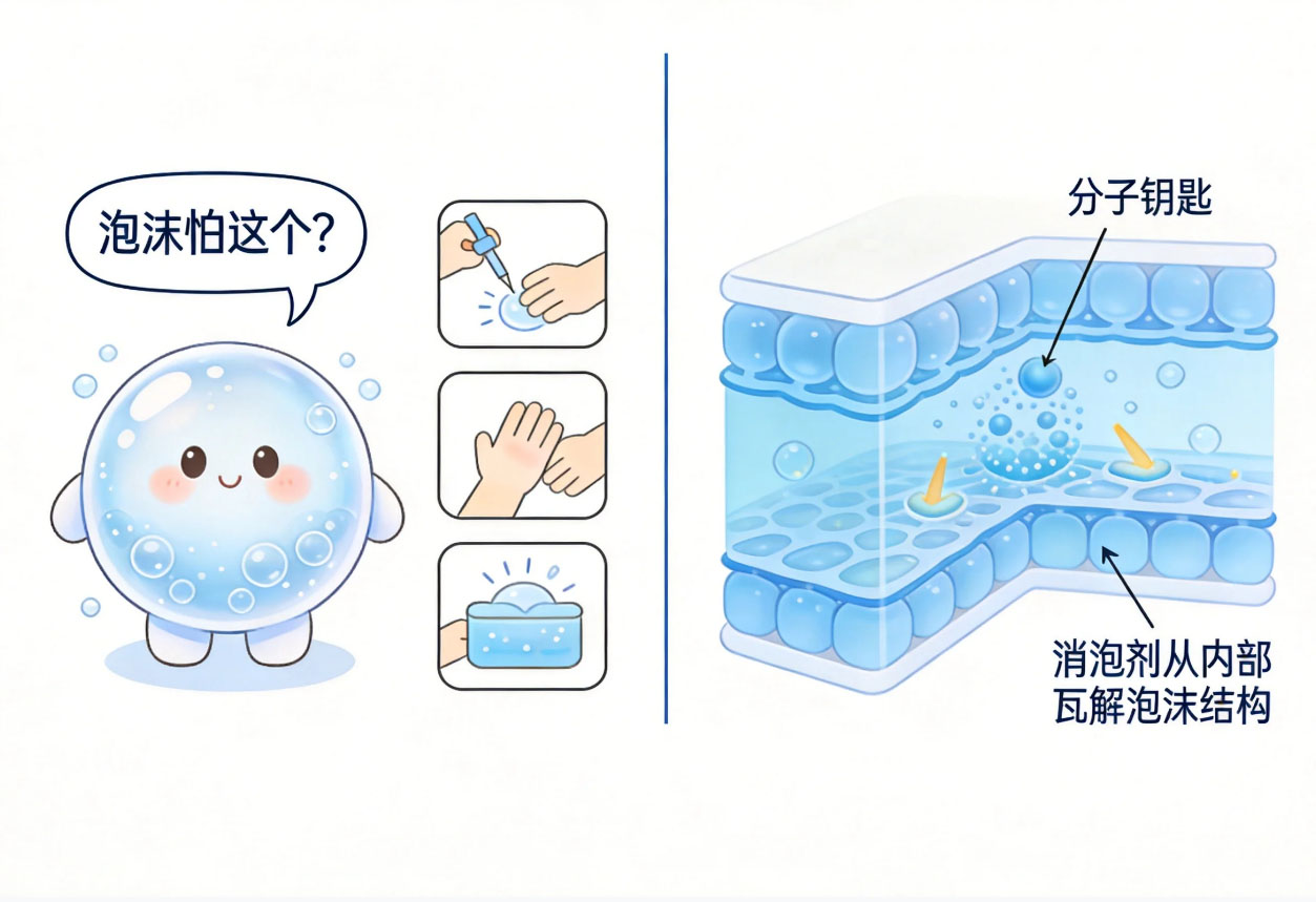 消泡剂为什么能消泡