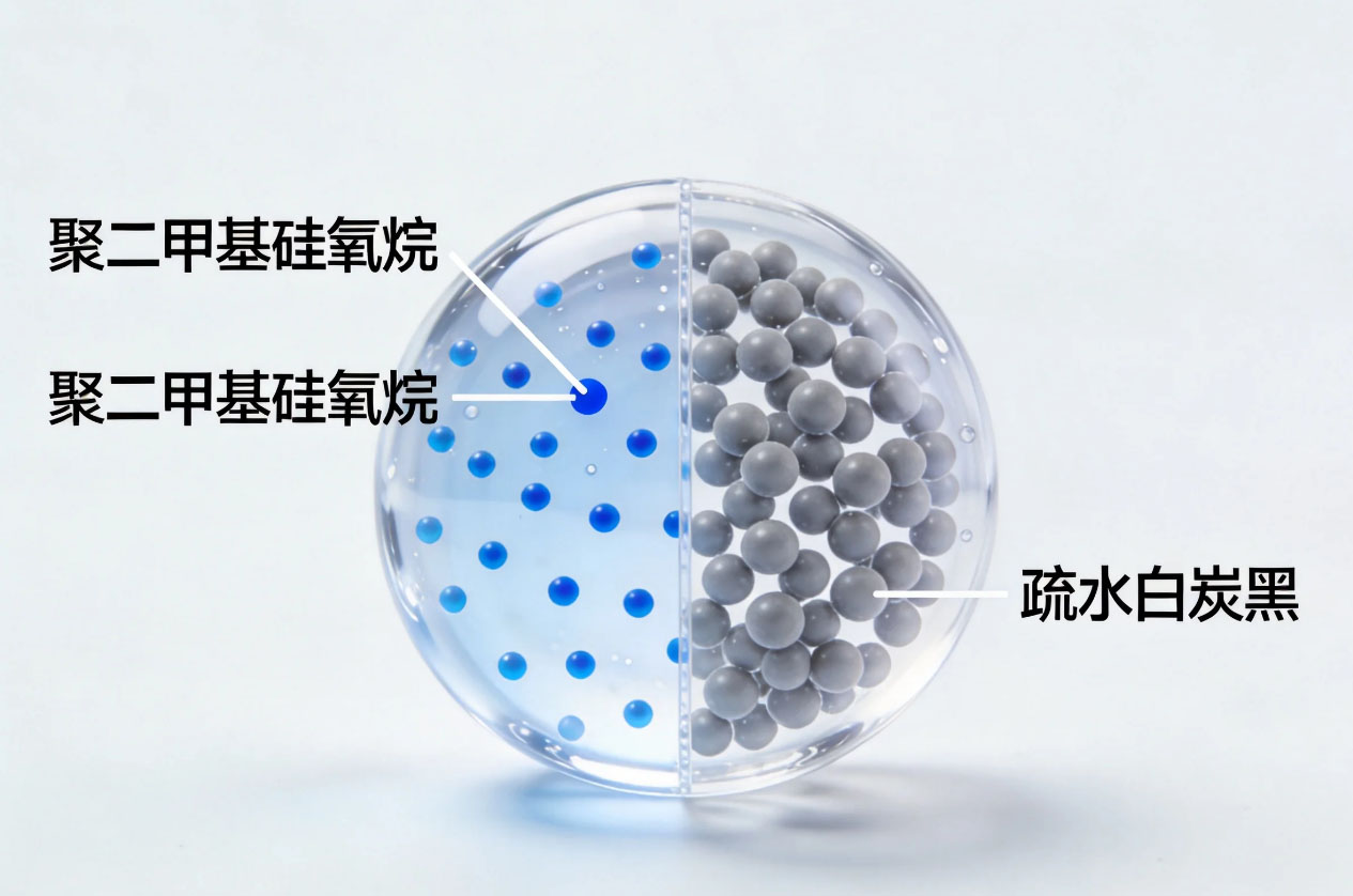有机硅消泡剂核心成分聚二甲基硅氧烷与二氧化硅