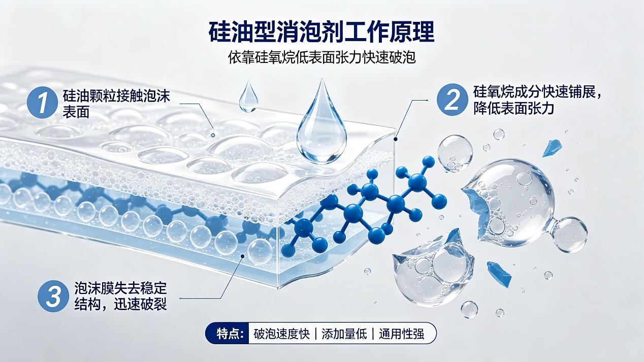 硅油型消泡剂消泡原理