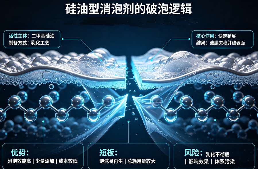 硅油型消泡剂破泡逻辑