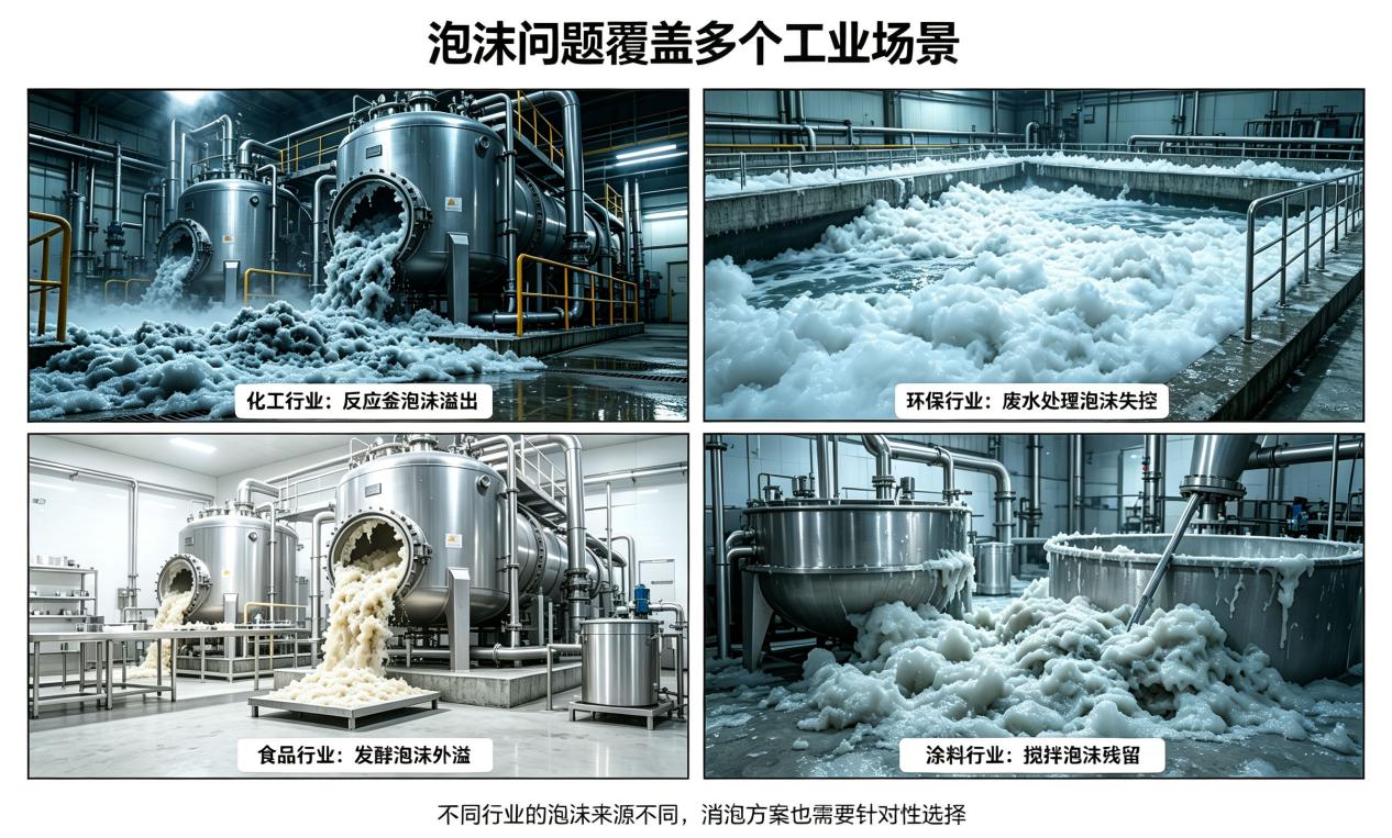 工业生产中常见泡沫问题