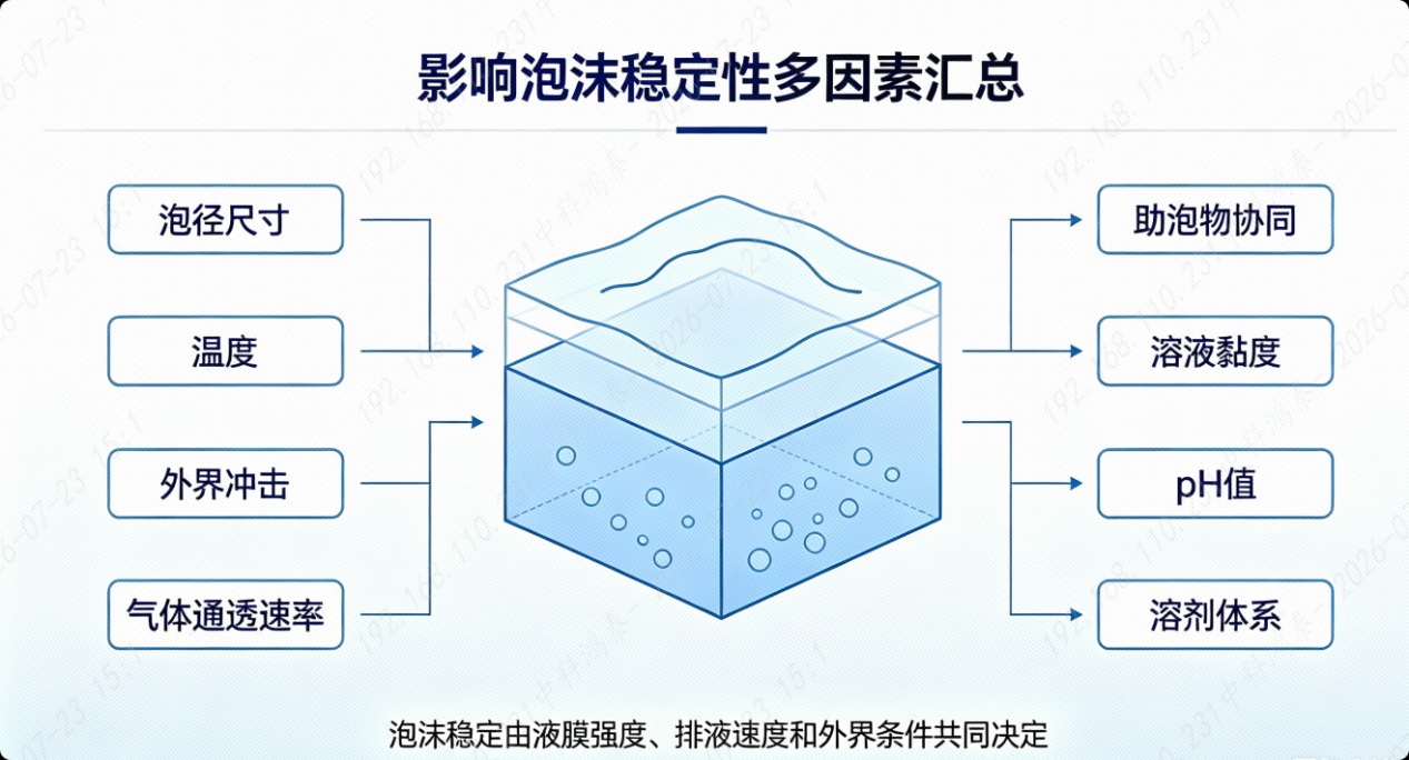 影响泡沫稳定性多因素汇总图