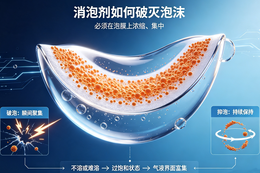 消泡剂如何破灭泡沫