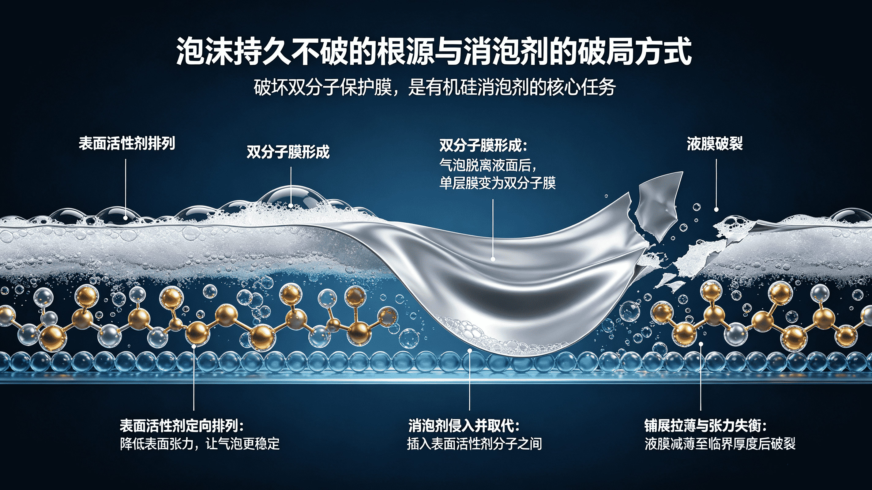 有机硅消泡剂消泡原理