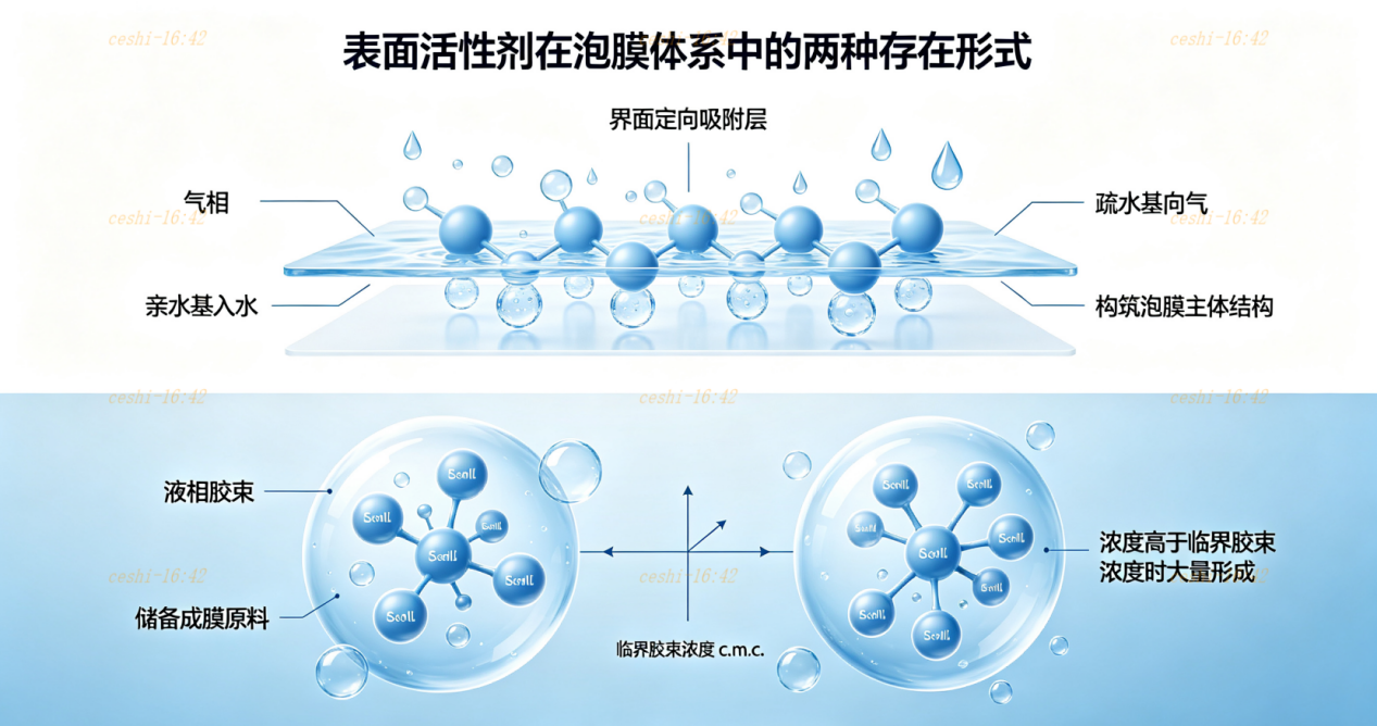 表面活性剂两种形态示意图