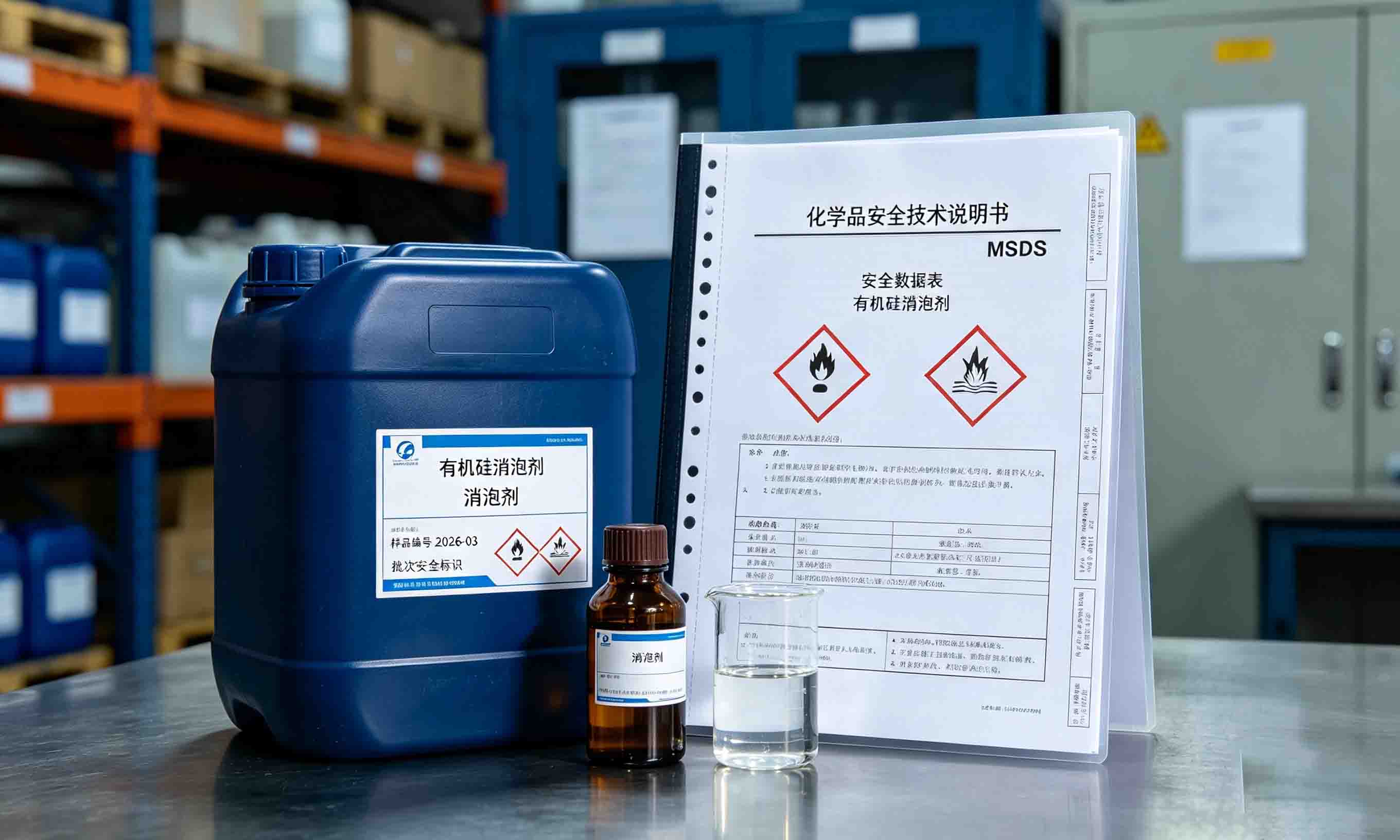 查阅有机硅消泡剂MSDS确认产品非危险品属性