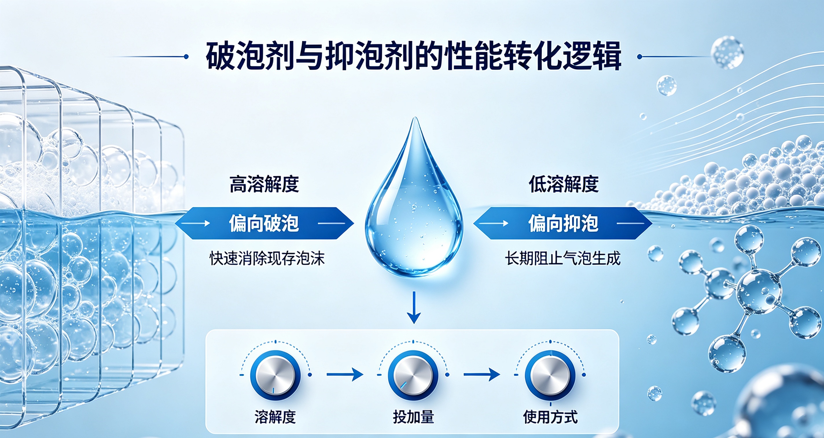 破泡剂与抑泡剂的相互关系图