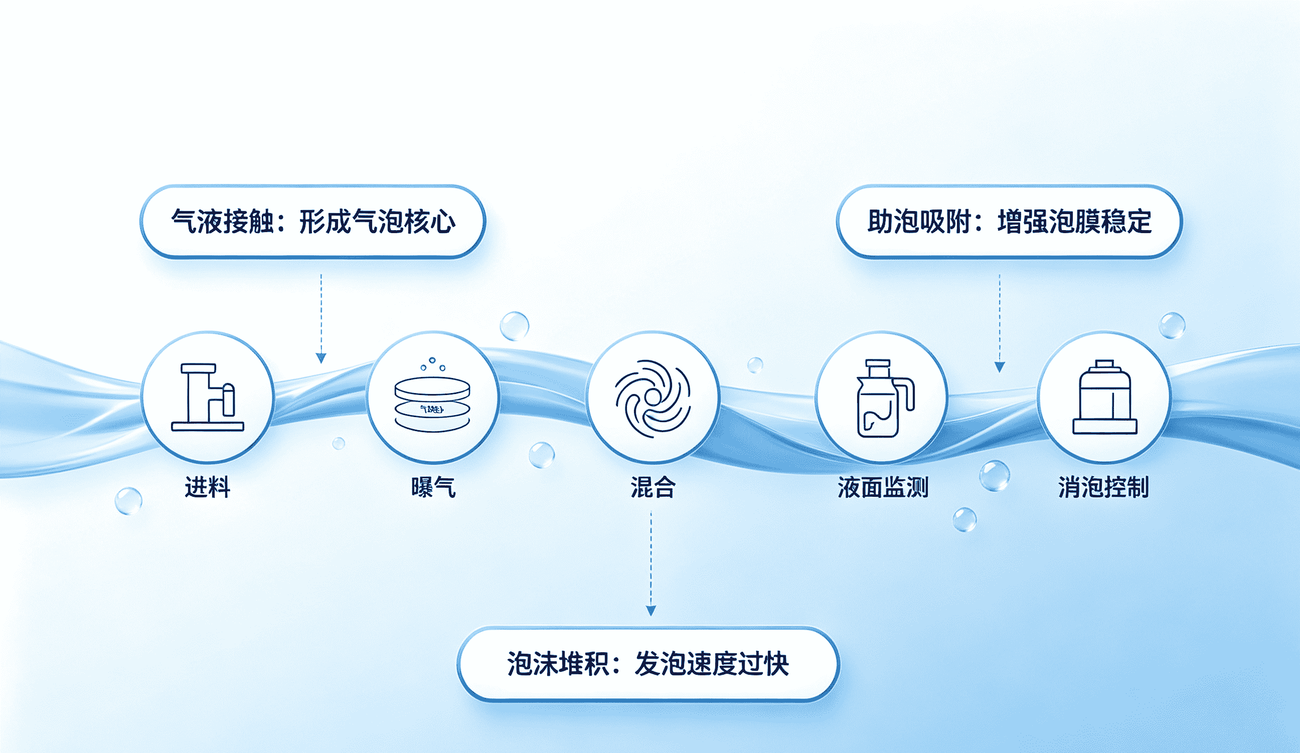 泡沫三大成因流程图