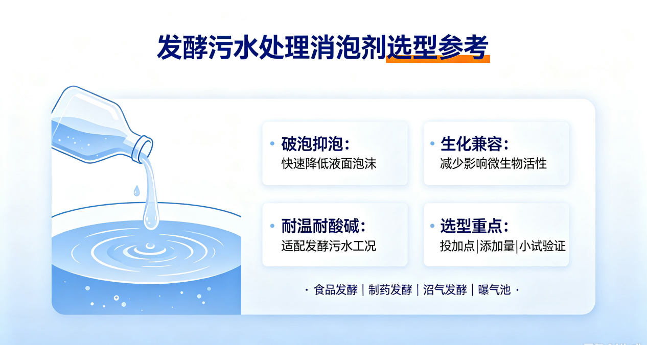 发酵污水处理消泡剂选型参考