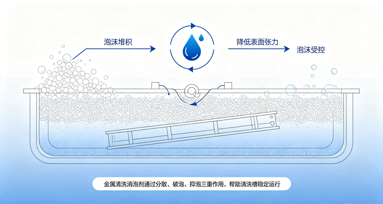 金属清洗消泡剂原理图