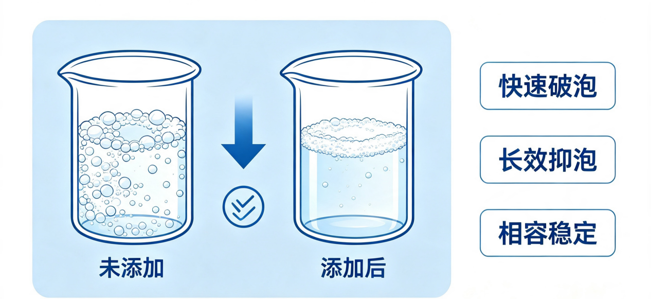 消泡效果对比图