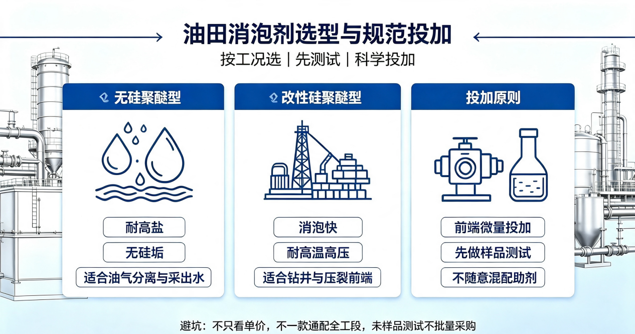 油田消泡剂选型与规范投加示意图