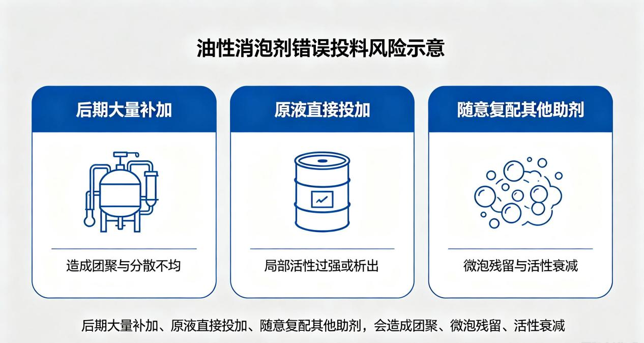 油性消泡剂错误投料风险示意图