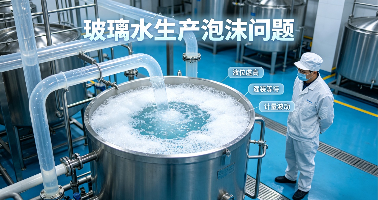 玻璃水生成泡沫问题示意图