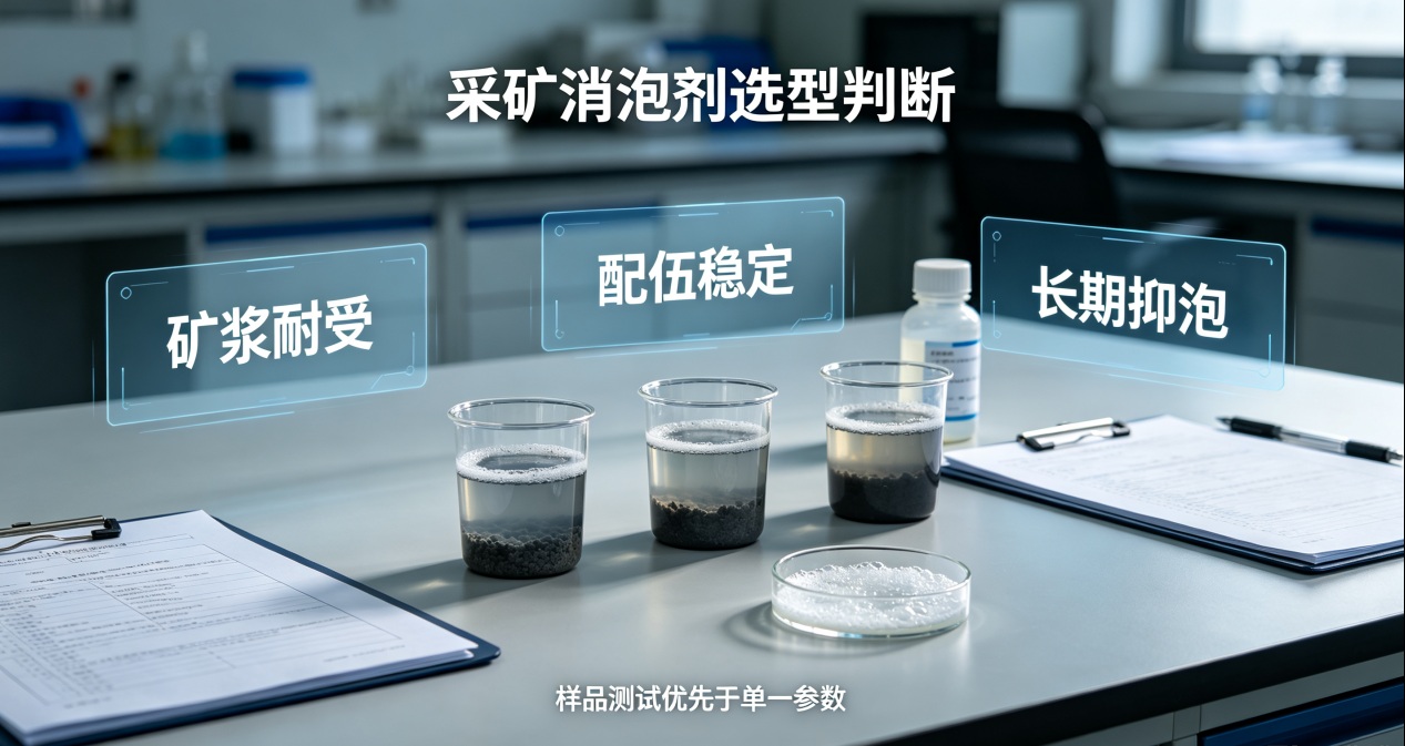 采矿消泡剂选型判断示意图