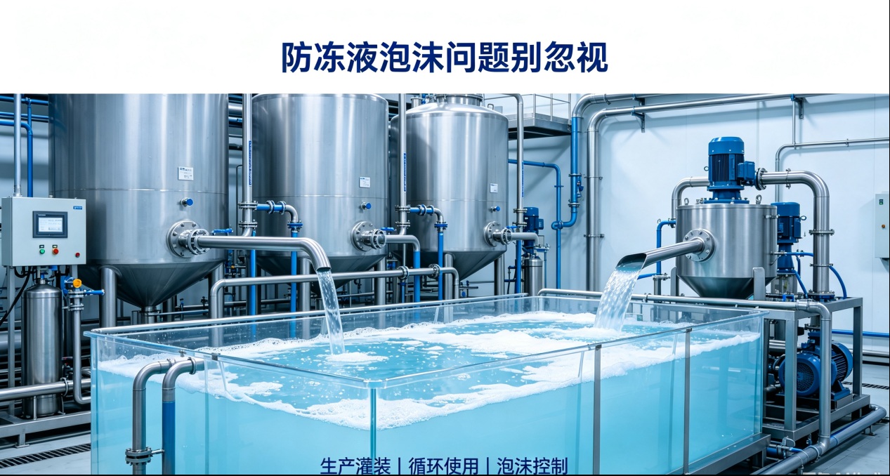 防冻液泡沫问题示意图