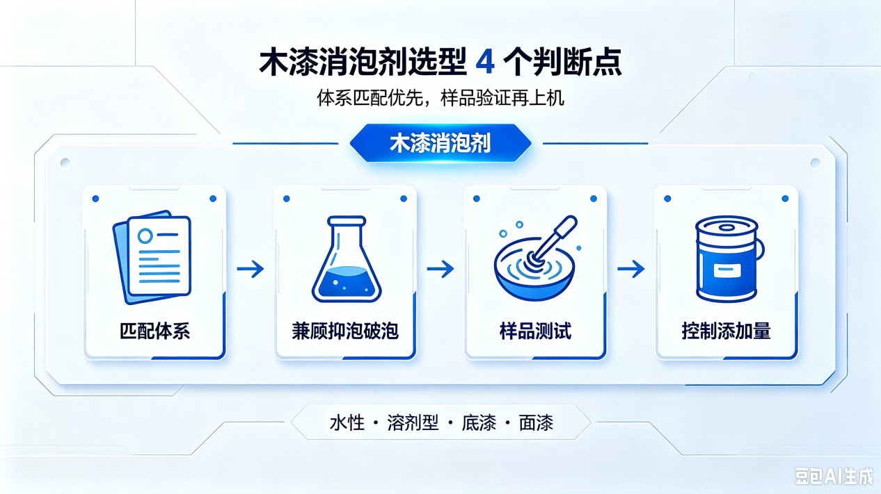 木漆消泡剂选型验证流程图