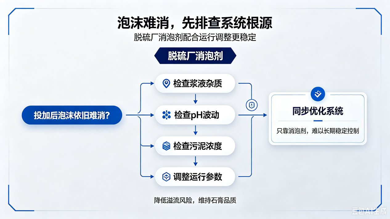 脱硫系统泡沫问题排查示意图